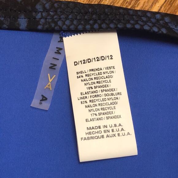 Vitamin A California Neutra Hipster Bikini Bottom in Blue Snakeskin Size 12 - Picture 8 of 8